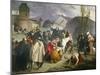 Peter Hermit Riding White Mule with Crucifix in His Hand and Circulating Through Cities-Francesco Hayez-Mounted Giclee Print