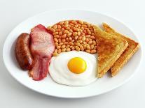 English Breakfast with Fried Egg, Beans, Toast and Sausage-Peter Howard Smith-Photographic Print