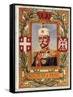 Peter I King of Serbia, Stamp-null-Framed Stretched Canvas