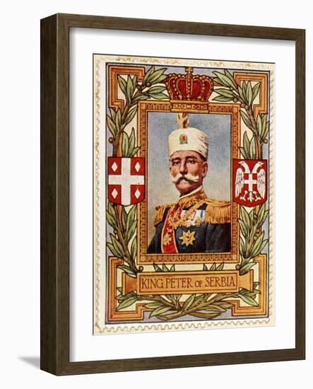 Peter I King of Serbia, Stamp-null-Framed Art Print