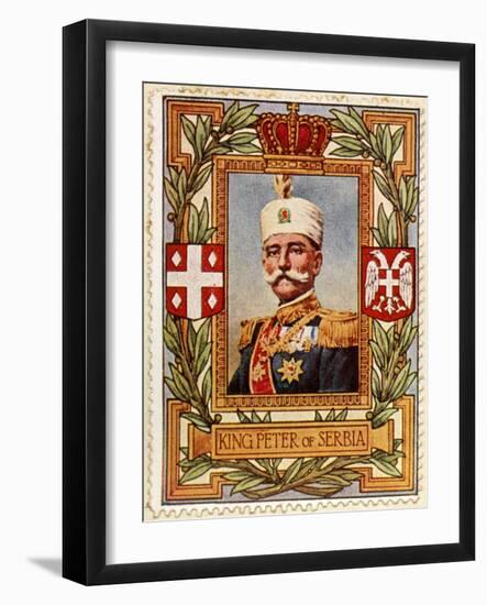 Peter I King of Serbia, Stamp-null-Framed Art Print