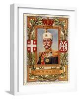 Peter I King of Serbia, Stamp-null-Framed Art Print