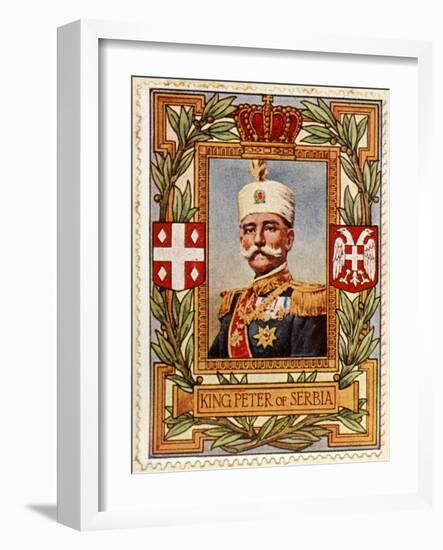 Peter I King of Serbia, Stamp-null-Framed Art Print