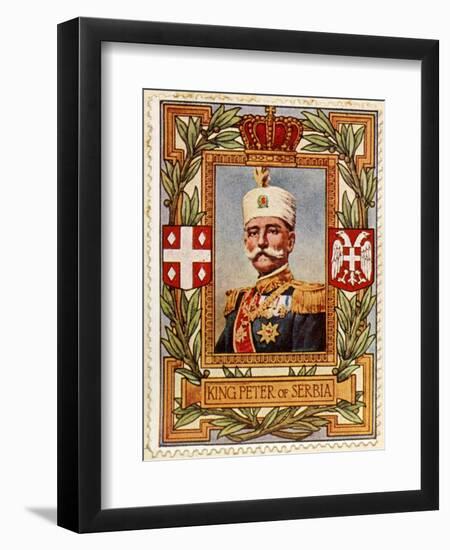 Peter I King of Serbia, Stamp-null-Framed Art Print