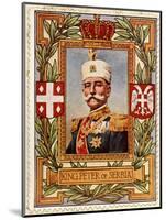 Peter I King of Serbia, Stamp-null-Mounted Art Print