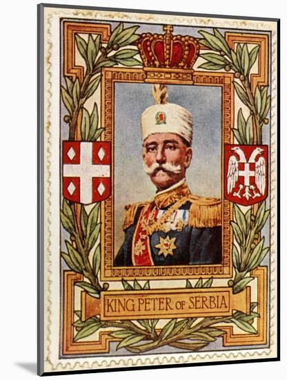 Peter I King of Serbia, Stamp-null-Mounted Art Print