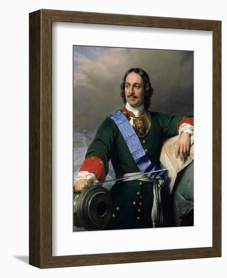 Peter I the Great (1672-1725) 1838-Hippolyte Delaroche-Framed Giclee Print