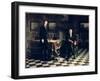 Peter I with His Son-Nikolai Nikolaevich Ge-Framed Giclee Print