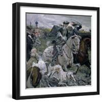 Peter II (1715-30) and the Tsarevna Elizabeth (1709-62) Hunting, 1900-Valentin Aleksandrovich Serov-Framed Giclee Print