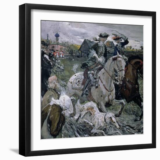 Peter II (1715-30) and the Tsarevna Elizabeth (1709-62) Hunting, 1900-Valentin Aleksandrovich Serov-Framed Giclee Print