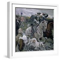 Peter II (1715-30) and the Tsarevna Elizabeth (1709-62) Hunting, 1900-Valentin Aleksandrovich Serov-Framed Giclee Print