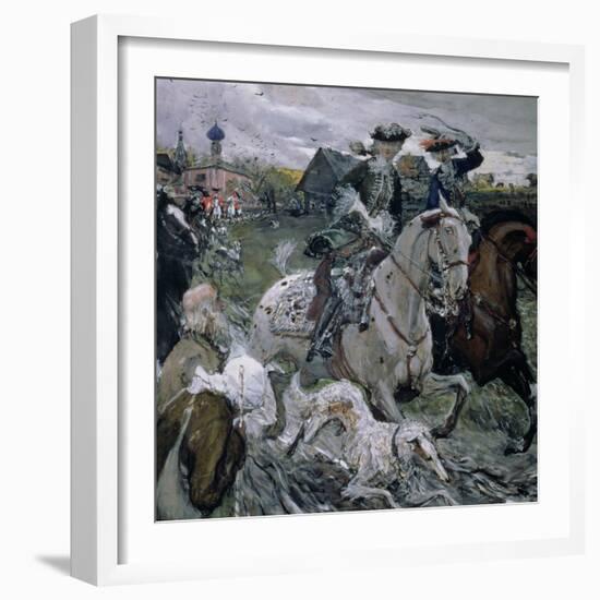 Peter II (1715-30) and the Tsarevna Elizabeth (1709-62) Hunting, 1900-Valentin Aleksandrovich Serov-Framed Giclee Print