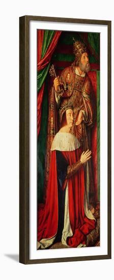 Peter Ii De Beaujeu of Bourbon with St. Peter, Left Wing of the Bourbon Altarpiece-Master of Moulins-Framed Premium Giclee Print