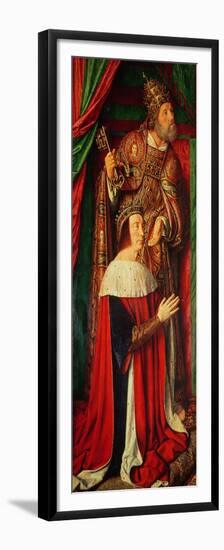 Peter Ii De Beaujeu of Bourbon with St. Peter, Left Wing of the Bourbon Altarpiece-Master of Moulins-Framed Premium Giclee Print