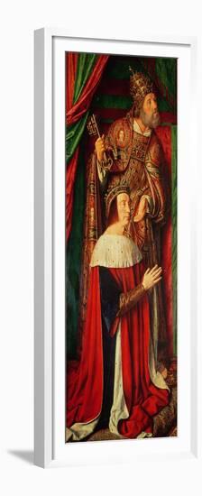 Peter Ii De Beaujeu of Bourbon with St. Peter, Left Wing of the Bourbon Altarpiece-Master of Moulins-Framed Premium Giclee Print