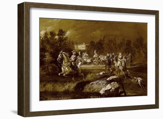 Peter II in Peterhof-Adolf Charlemagne-Framed Giclee Print