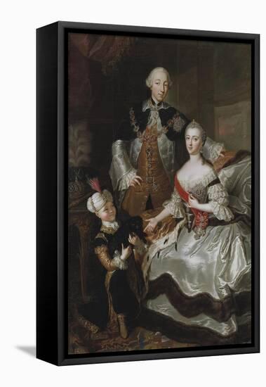Peter III and Catherine II of Russia with their son Paul, c.1756-Anna Rosina Lisiewska-Framed Stretched Canvas