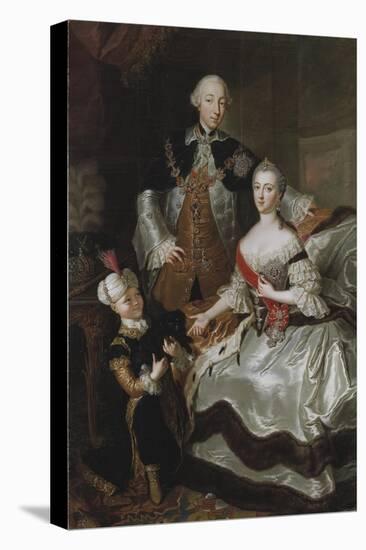 Peter III and Catherine II of Russia with their son Paul, c.1756-Anna Rosina Lisiewska-Stretched Canvas