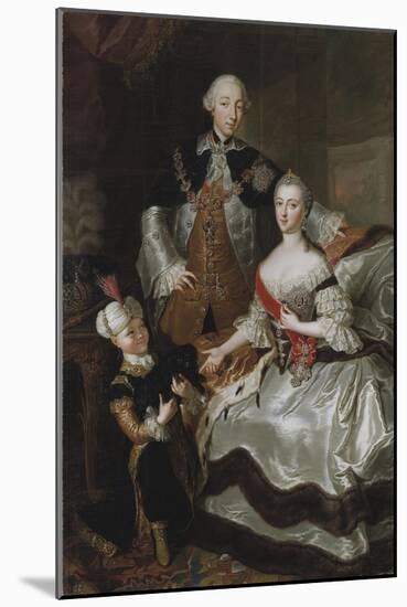 Peter III and Catherine II of Russia with their son Paul, c.1756-Anna Rosina Lisiewska-Mounted Giclee Print