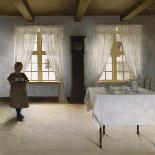 A Girl Reading in a Window-Peter Ilsted-Giclee Print