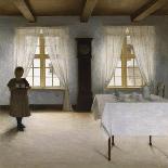 A Girl Reading in a Window-Peter Ilsted-Giclee Print