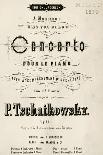 Title Page of Piano Concerto, Opus 23-Peter Ilyich Tchaikovsky-Laminated Giclee Print