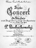 Title Page of Score for Concerto in G Major, Opus 44-Peter Ilyich Tchaikovsky-Laminated Giclee Print