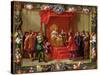 Peter IV, King of Aragon Being Visited by Guillaume-Raymond Moncada-Jan van Kessel-Stretched Canvas