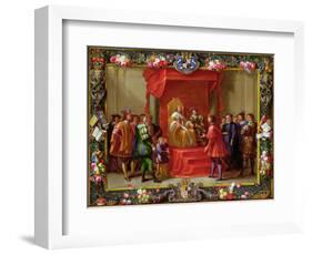 Peter IV, King of Aragon Being Visited by Guillaume-Raymond Moncada-Jan van Kessel-Framed Giclee Print