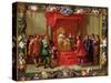 Peter IV, King of Aragon Being Visited by Guillaume-Raymond Moncada-Jan van Kessel-Stretched Canvas