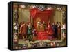 Peter IV, King of Aragon Being Visited by Guillaume-Raymond Moncada-Jan van Kessel-Framed Stretched Canvas