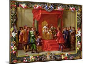 Peter IV, King of Aragon Being Visited by Guillaume-Raymond Moncada-Jan van Kessel-Mounted Giclee Print