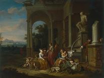 A Hunting Party in Classical Ruins-Peter Jacob Horemans-Framed Giclee Print