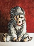 White Monkey on Red, 2006,-Peter Jones-Giclee Print