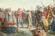 Olav Trygvasson is chosen to be king of Oreting, 1859 watercolor on paper-Peter Nicolai Arbo-Giclee Print