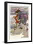 Peter Pan and Captain Hook Fight-Alice B. Woodward-Framed Art Print