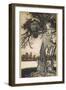 Peter Pan and Solomon Caw-Arthur Rackham-Framed Photographic Print