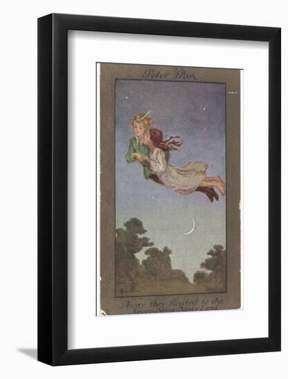 Peter Pan and Wendy Fly to Never-Never Land-S. Barham-Framed Photographic Print