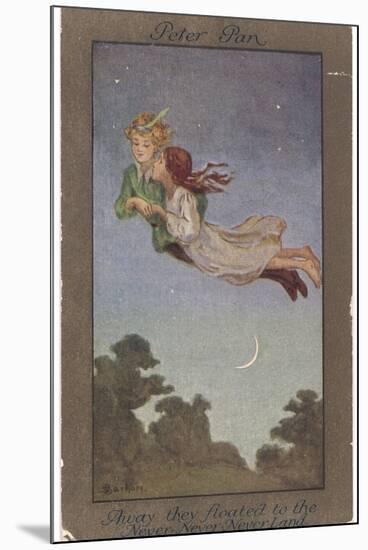 Peter Pan and Wendy Fly to Never-Never Land-S. Barham-Mounted Photographic Print