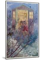 Peter Pan and Wendy Sit on the Doorstep of the Wendy House-Alice B. Woodward-Mounted Photographic Print