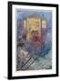 Peter Pan and Wendy Sit on the Doorstep of the Wendy House-Alice B. Woodward-Framed Photographic Print