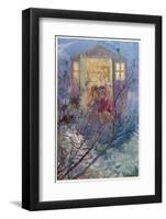 Peter Pan and Wendy Sit on the Doorstep of the Wendy House-Alice B. Woodward-Framed Photographic Print