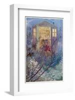 Peter Pan and Wendy Sit on the Doorstep of the Wendy House-Alice B. Woodward-Framed Photographic Print