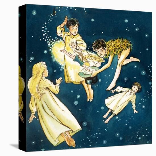 Peter Pan and Wendy-Nadir Quinto-Stretched Canvas