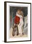 Peter Pan Being Kissed Gently on the Cheek by Wendy-Alice B. Woodward-Framed Art Print