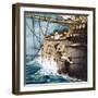 Peter Pan Climbing Aboard, Illustration from 'Peter Pan' by J.M. Barrie-Nadir Quinto-Framed Giclee Print