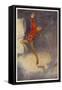 Peter Pan Dances with His Shadow-Alice B. Woodward-Framed Stretched Canvas