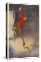 Peter Pan Dances with His Shadow-Alice B. Woodward-Stretched Canvas