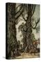 'Peter Pan in Kensington Gardens'-Arthur Rackham-Stretched Canvas