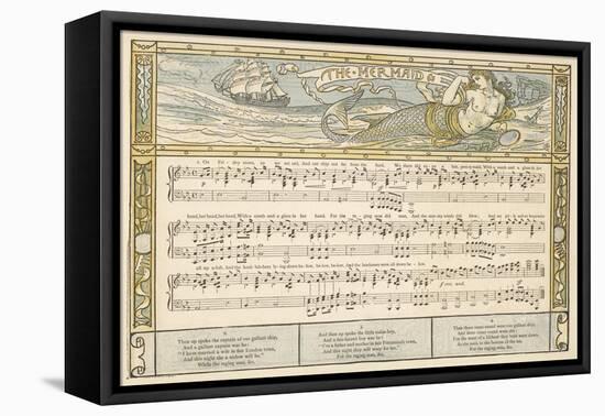 Peter Pan, Mermaid on a Rock-Walter Crane-Framed Stretched Canvas